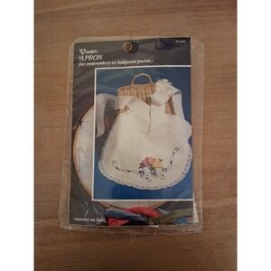 "TULIP BOUQUET APRON" - Pre-Finished, Stamped Apron w/ Floss by Vogart Crafts